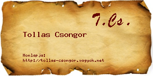 Tollas Csongor névjegykártya