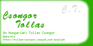 csongor tollas business card